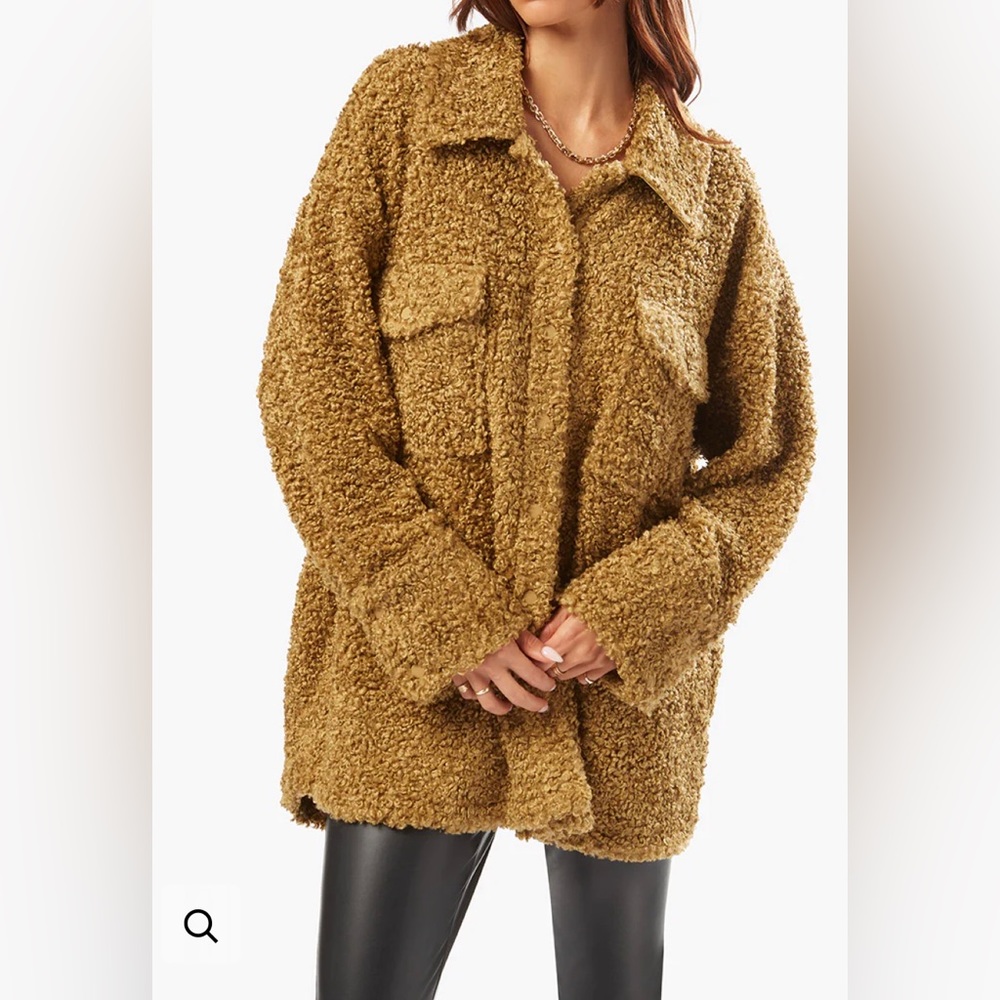 Weworewhat Teddy Faux Fur Shacket